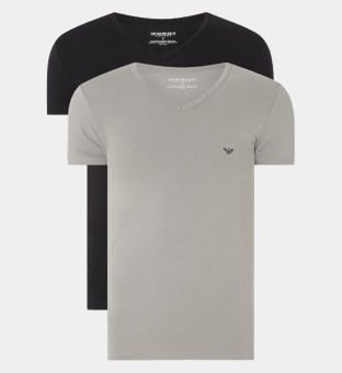 Emporio Armani 2 Pack T-shirts Mens Grey Navy Blue