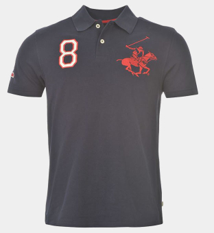 Beverly Hills Polo Club Polo Shirt Mens Navy