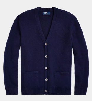 Ralph Lauren Cardigan Mens Navy Blue