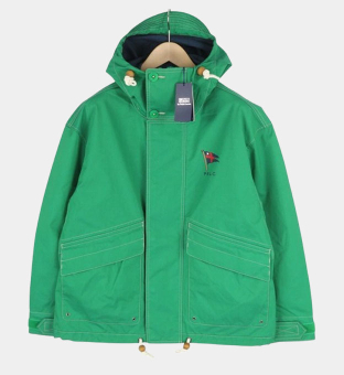 Ralph Lauren Truro Logo Print Hooded Jacket Mens Green