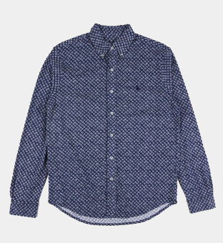 Ralph Lauren Foulard Print Mesh Shirt Mens Navy