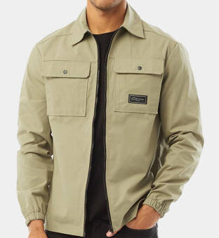 Closure London Overshirt Mens Taupe
