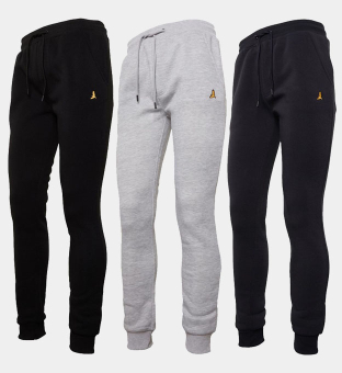 Brave Soul 3 Pack Joggers Mens Black  Grey  Navy