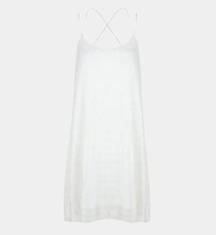 Bellfield Strappy Check Dress Womens White